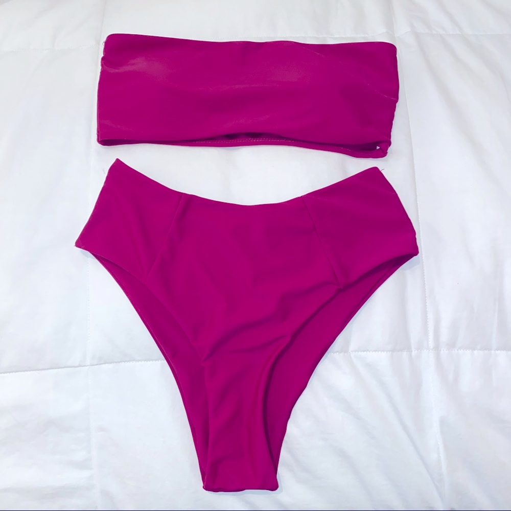 Zaful bandeau bikini high cut